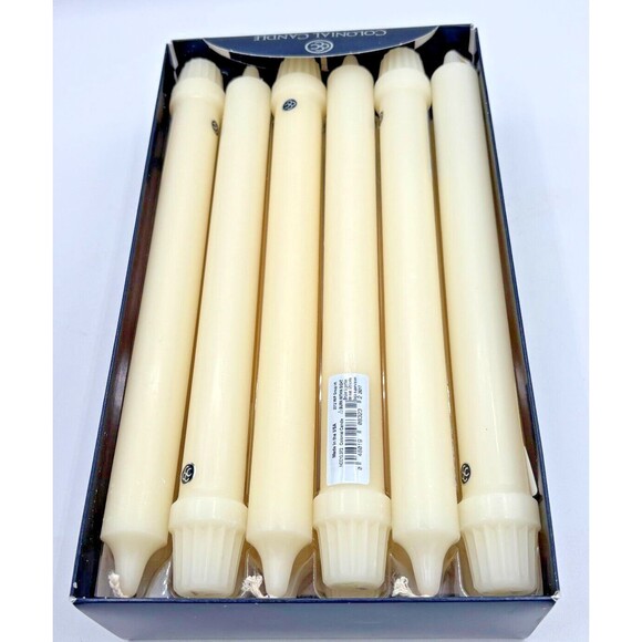Colonial Candles Classic 10 inch Classic-Ivory Candle Stick Set of 12 #NCC10 New - Picture 2 of 10